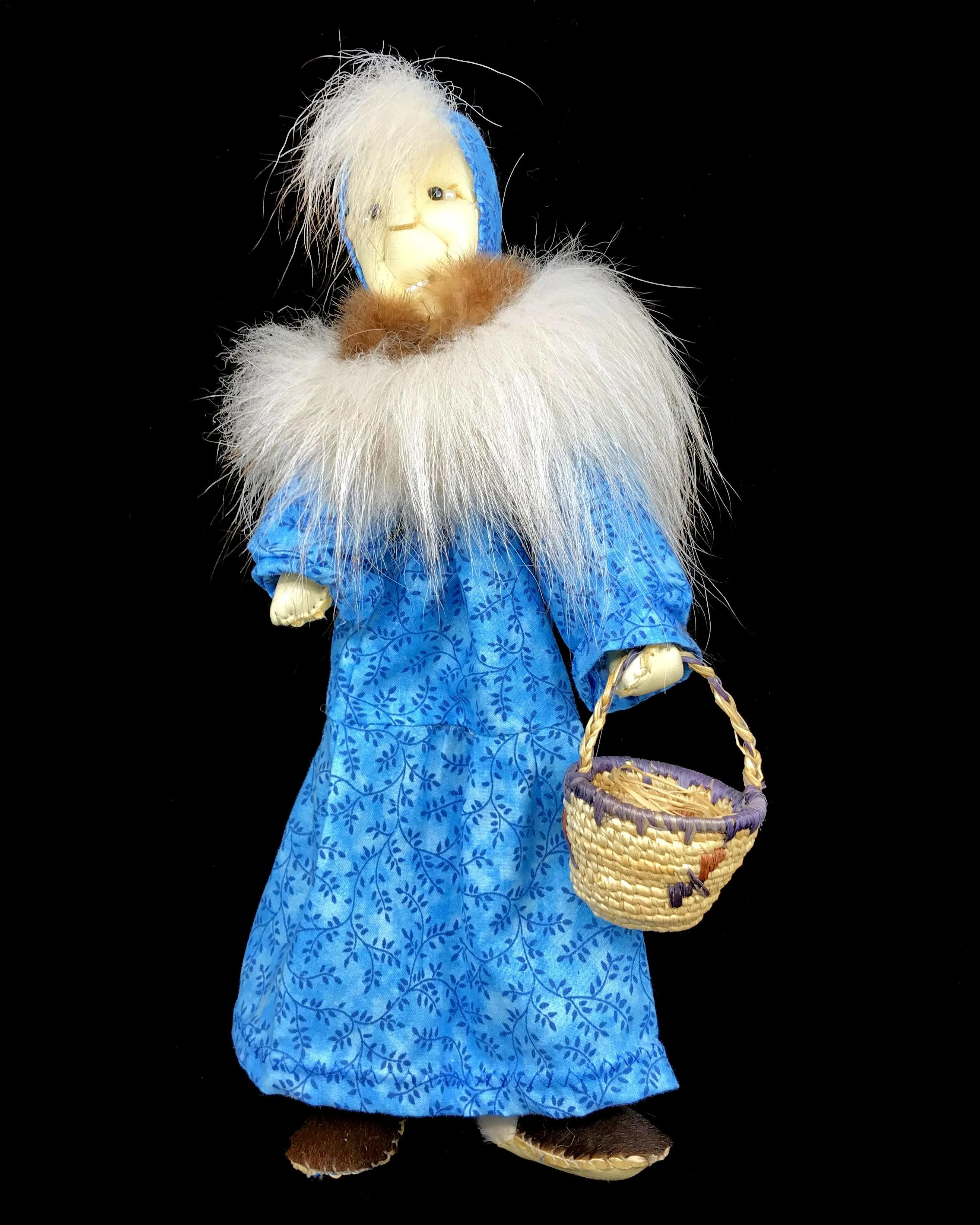 Doll - A. Hurlbut, Cup'ig Doll w/Basket, 11"