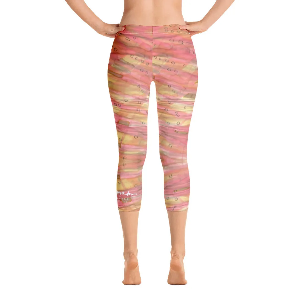 Dreamy Floral Capri Leggings