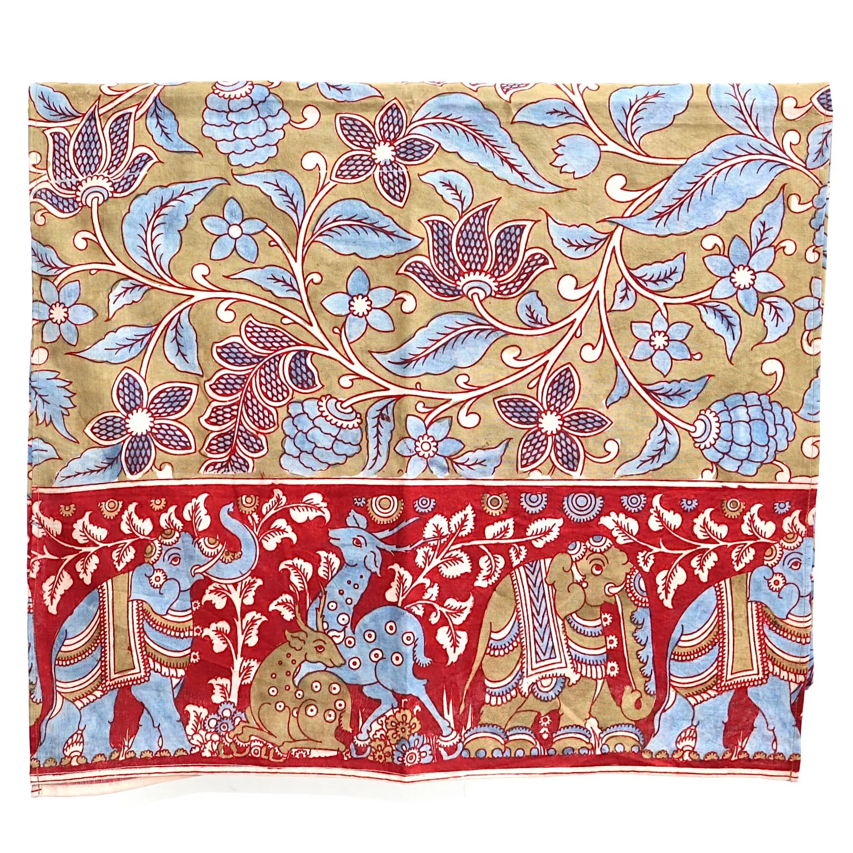 Elephant Grove - Limited Edition Hand Painted Cotton Scarf(HS0025)