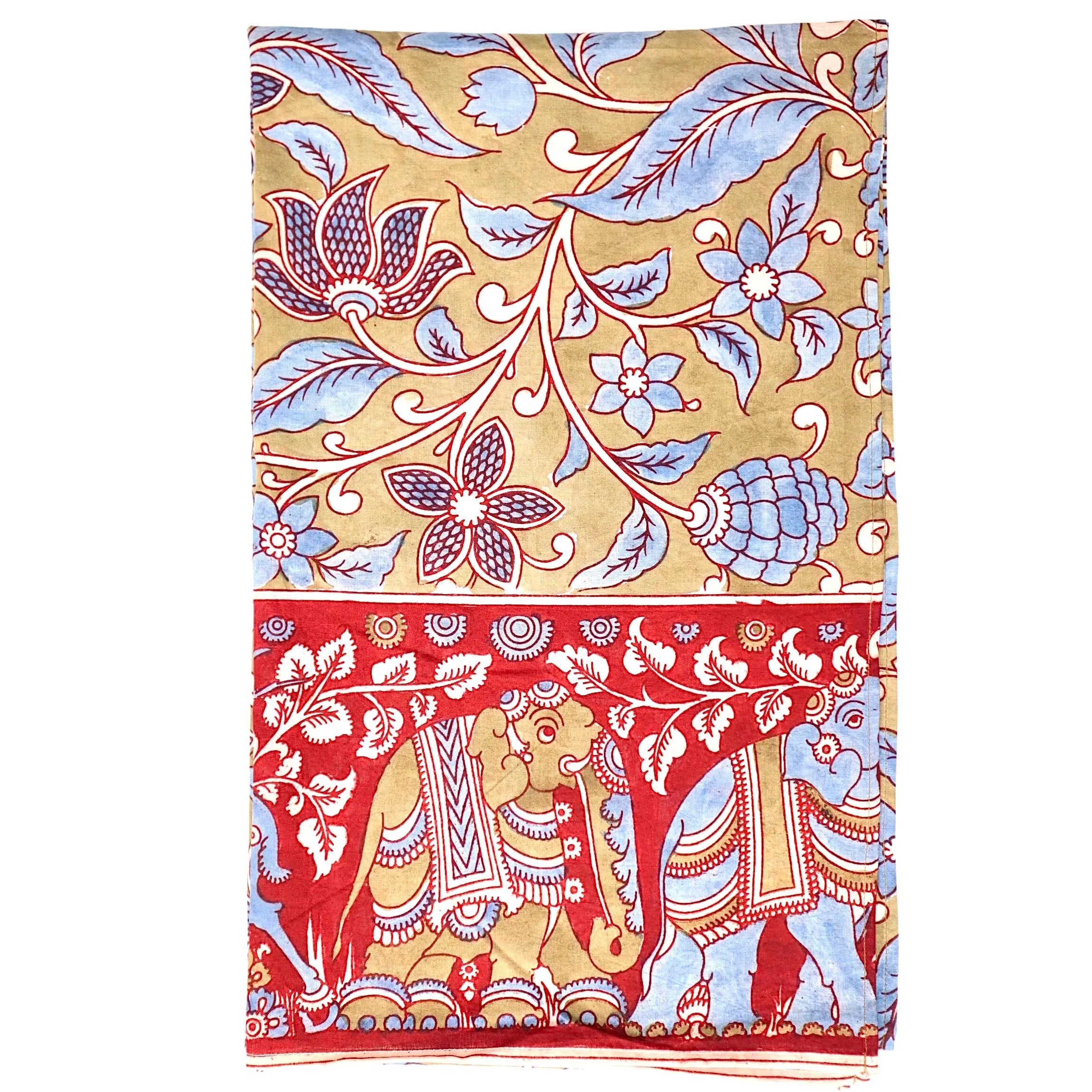 Elephant Grove - Limited Edition Hand Painted Cotton Scarf(HS0025)