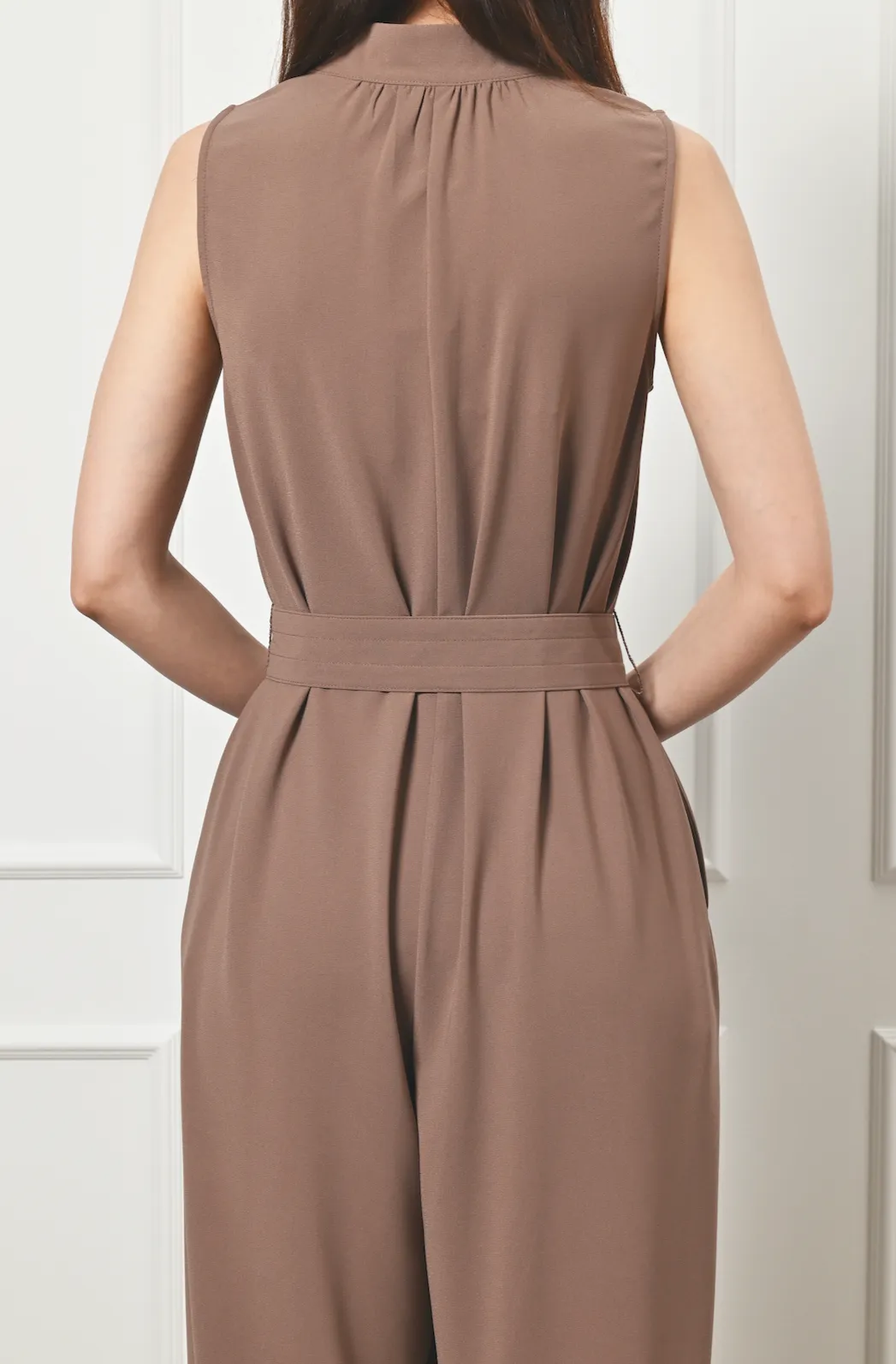 Ella High-Neck Belted Jumpsuit