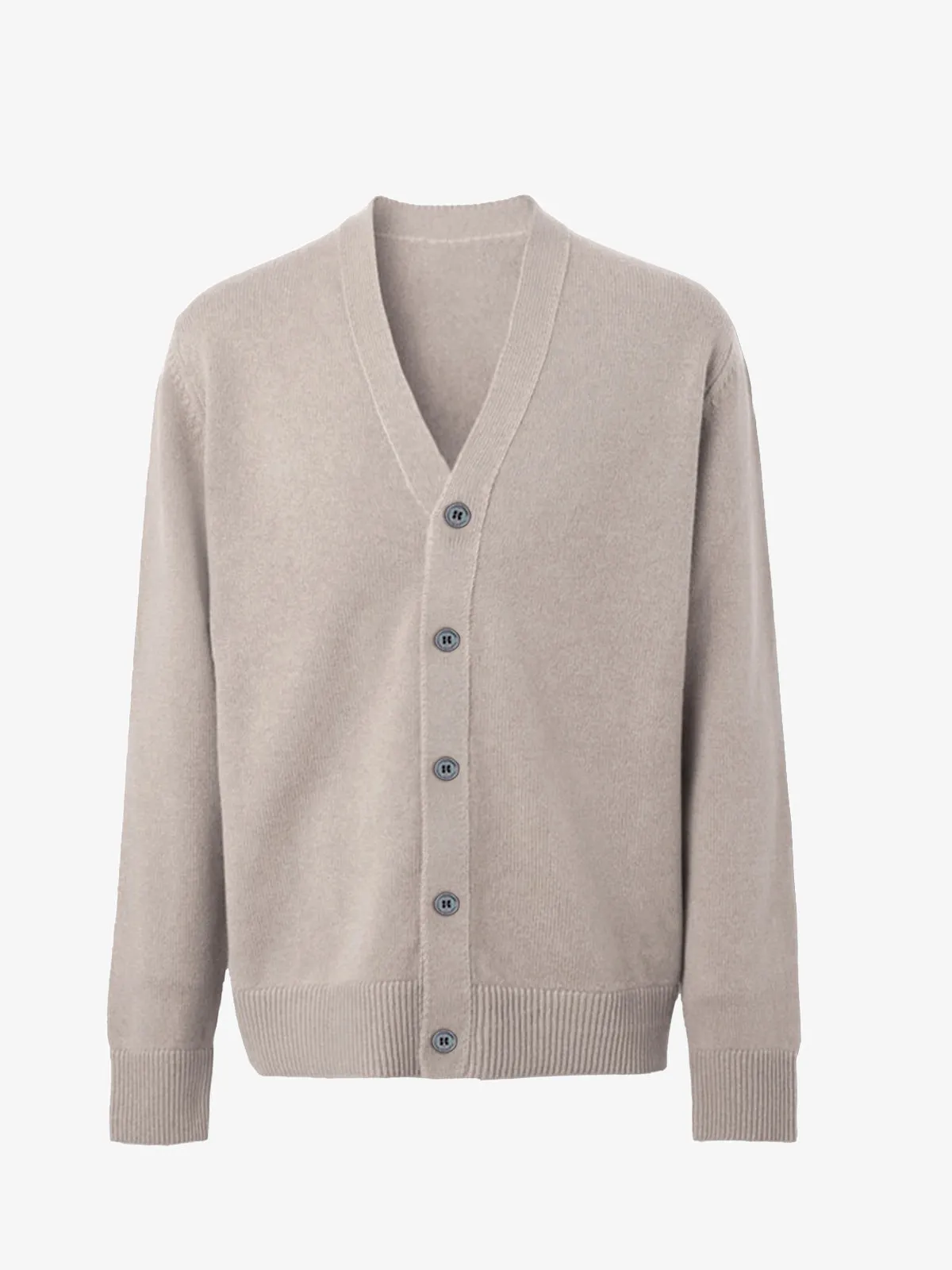 Fashionable Plain Knit Cotton Cardigan Sweater