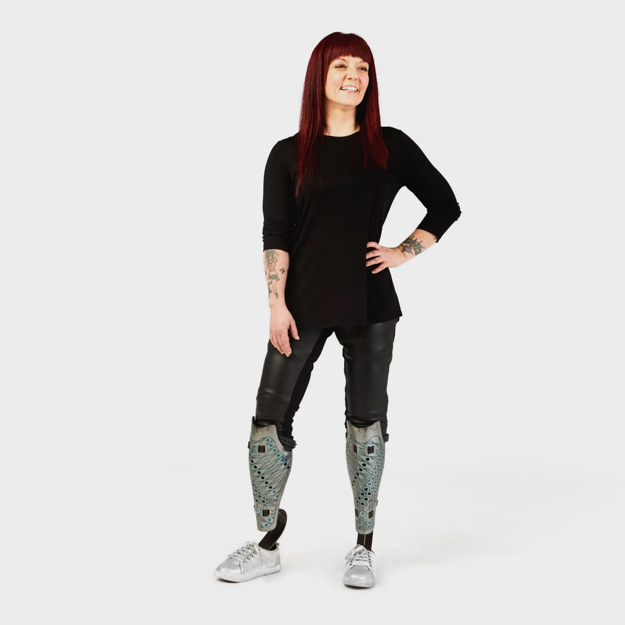 Faux Leather Adaptive Leggings