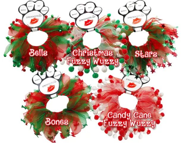 Festive Christmas Holiday 'Smoocher' Collar for Dogs and Cats