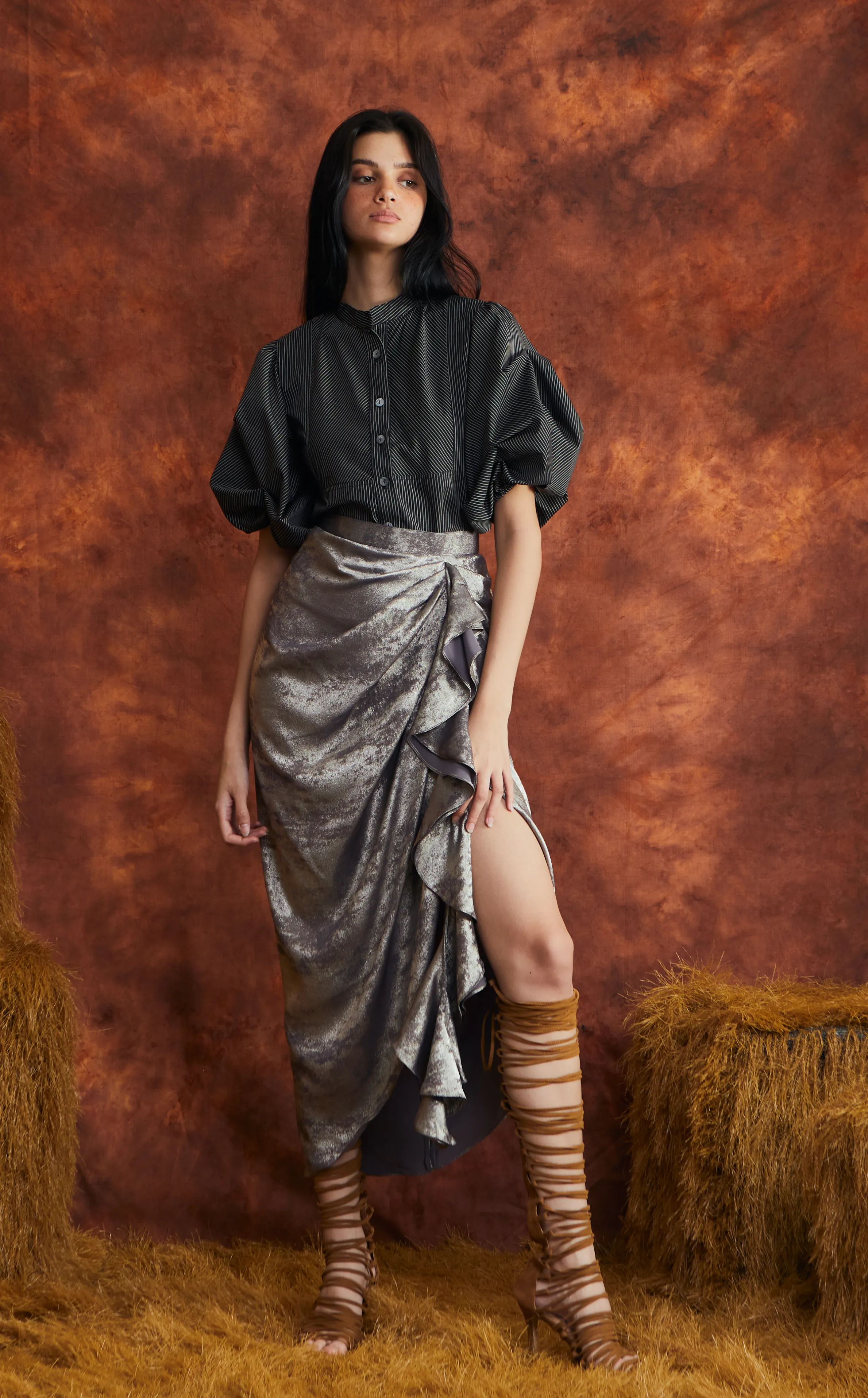 FLORA SKIRT - PYRITE