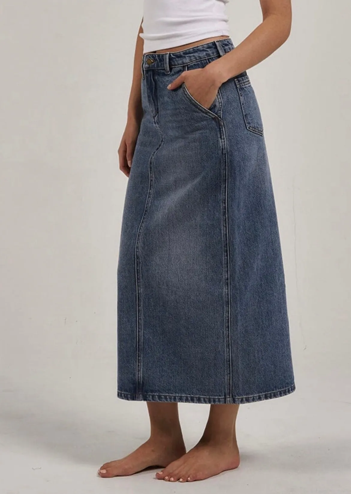 Frankie Skirt Weathered Blue