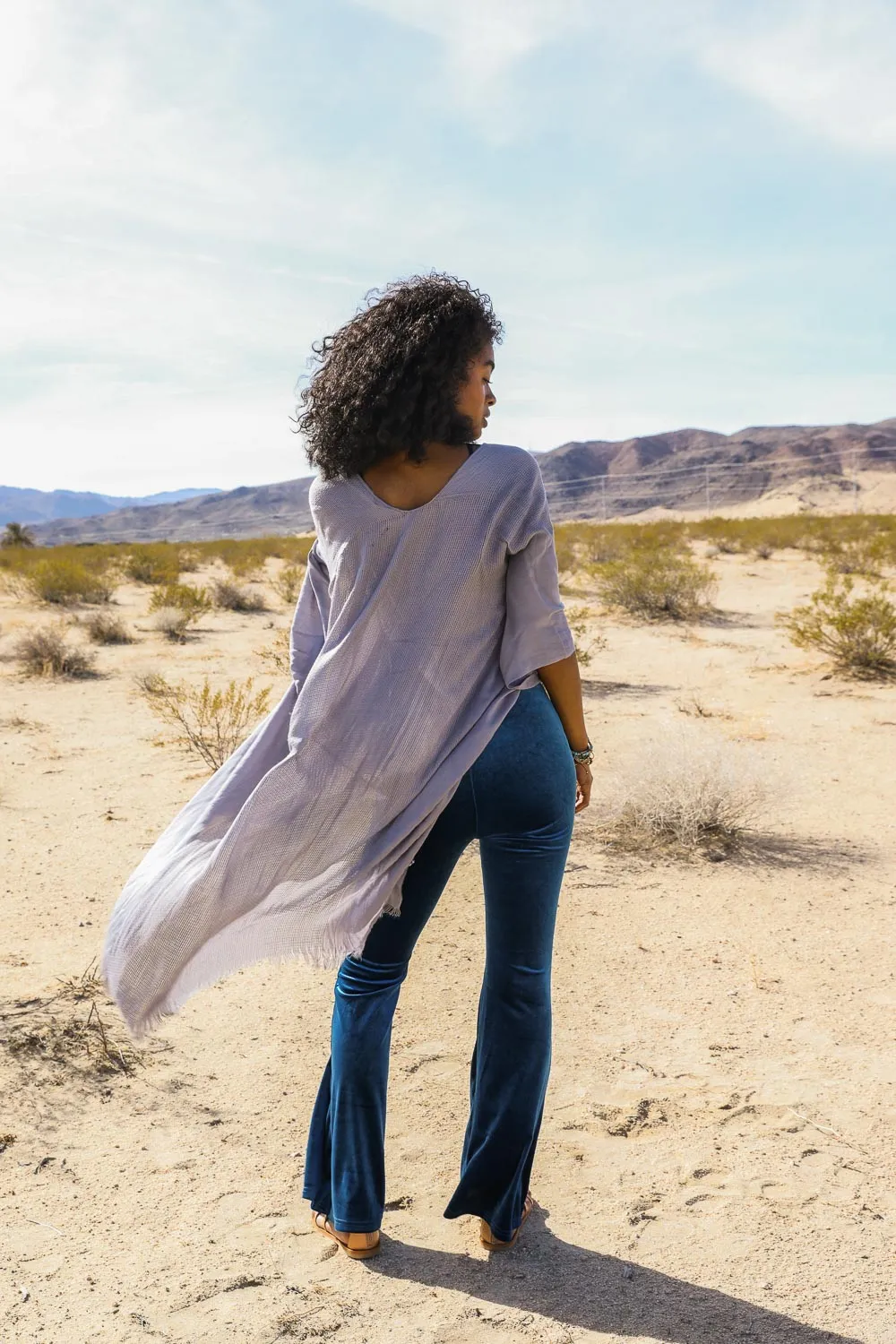 Frayed Trim Kimono