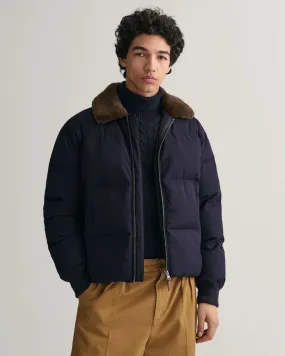 GANT - Padded Flannel Puffer Jacket, Night Blue