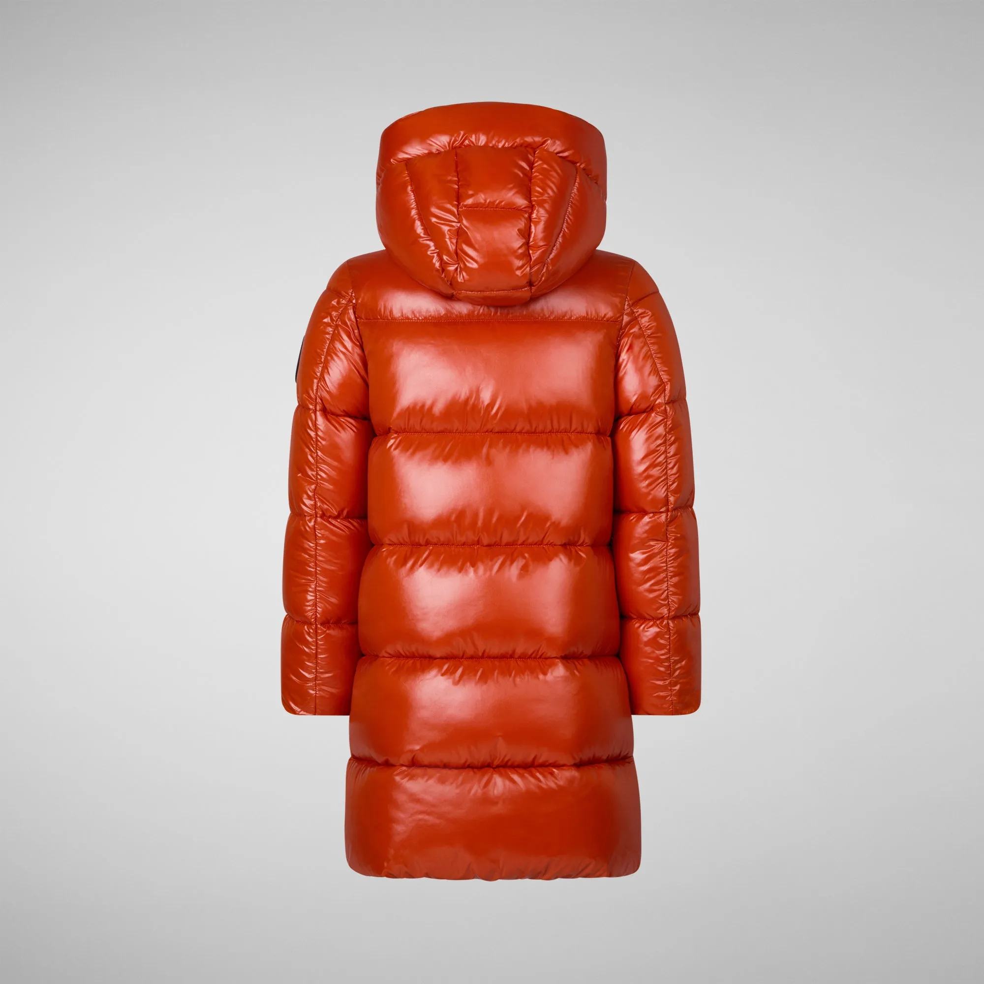 Girls' animal free Puffer jacket Millie in maple orange