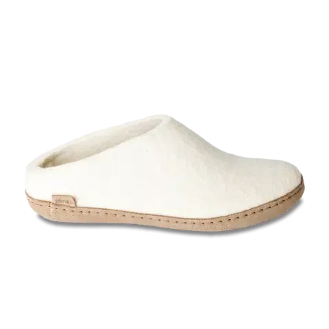 GLERUPS SLIP ON LEATHER WHITE