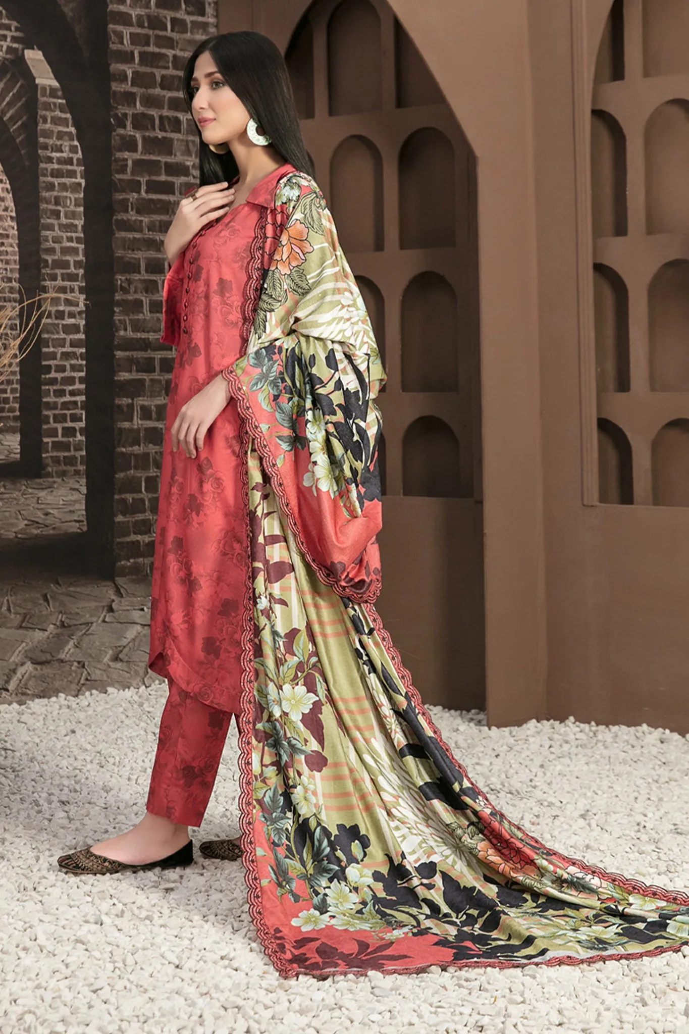 Golnar by Tawakkal Unstitched 3 Piece Digital Printed Handloom Collection'2022-GH-7897