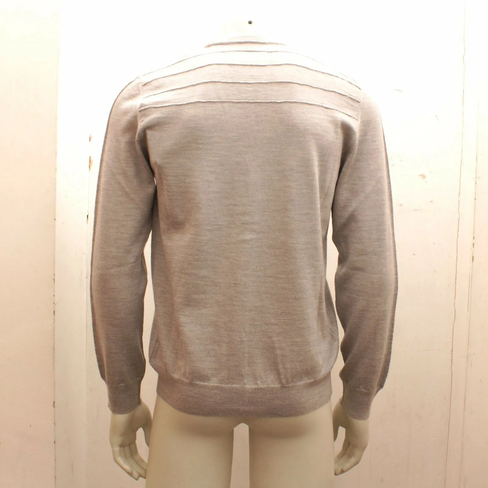 Grey Wool Knit Cardigan Jumper