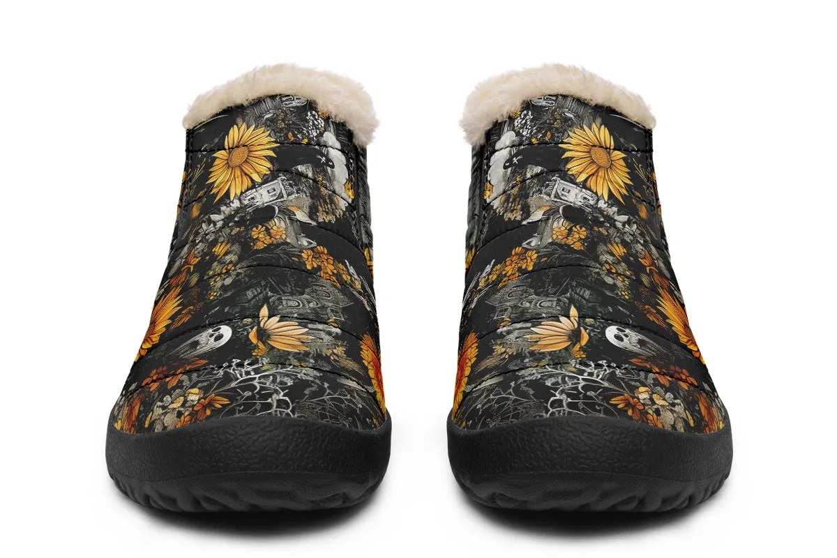 Grim’s Harvest Winter Sneakers - Warm & Easy Slip-On Shoes Lined with Vegan Wool with Anti-Slip Soles