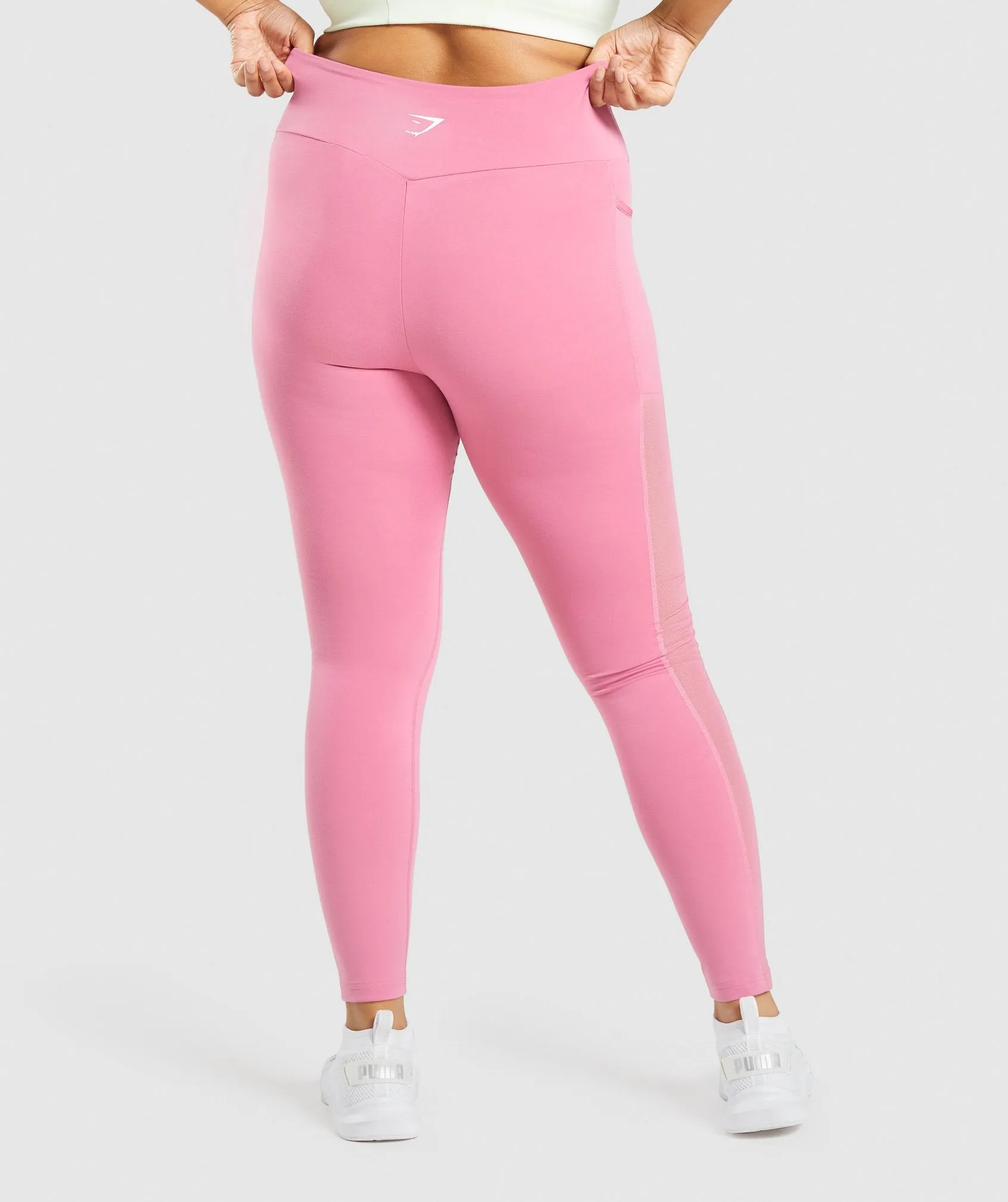 Gymshark Training Mesh Pocket Leggings - Pink