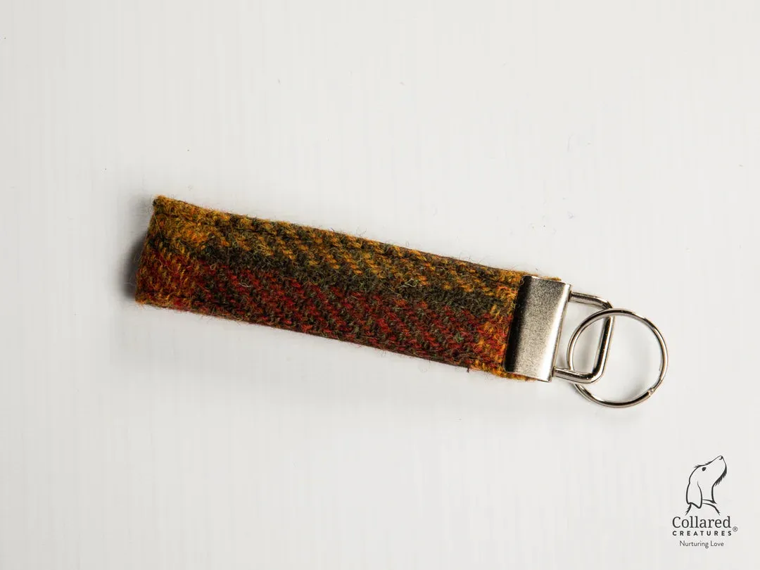 Harris Tweed Autumnal Check Buckle Dog Collar