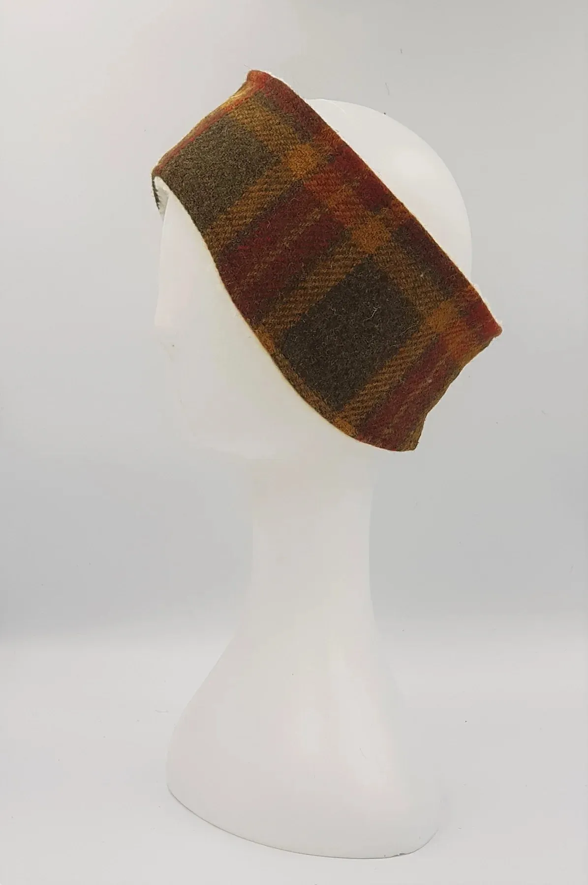 Harris Tweed Autumnal Check Buckle Dog Collar