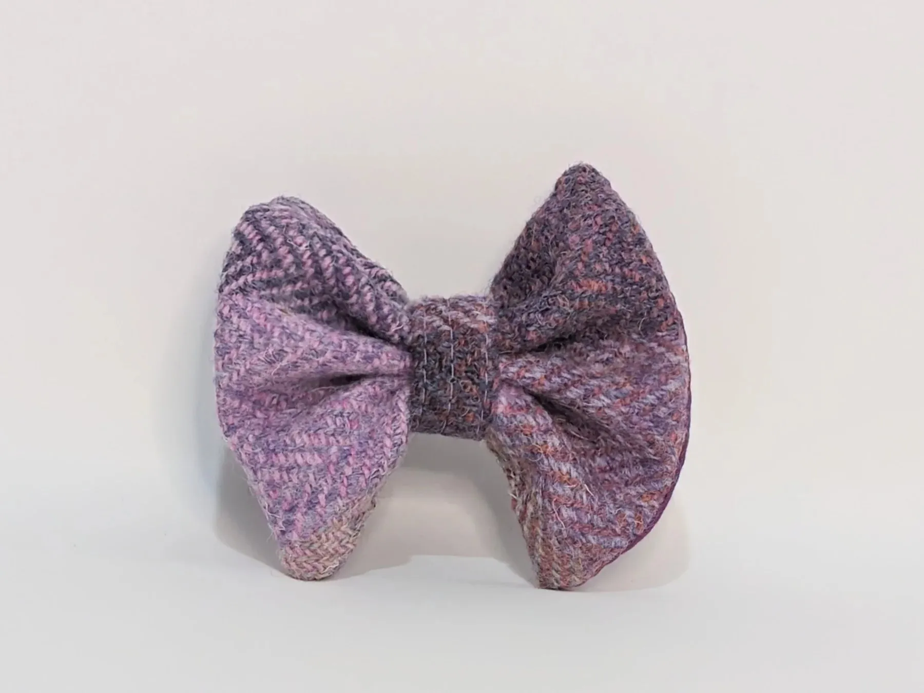 Harris Tweed Pretty Pink Block Herringbone Buckle Dog Collar