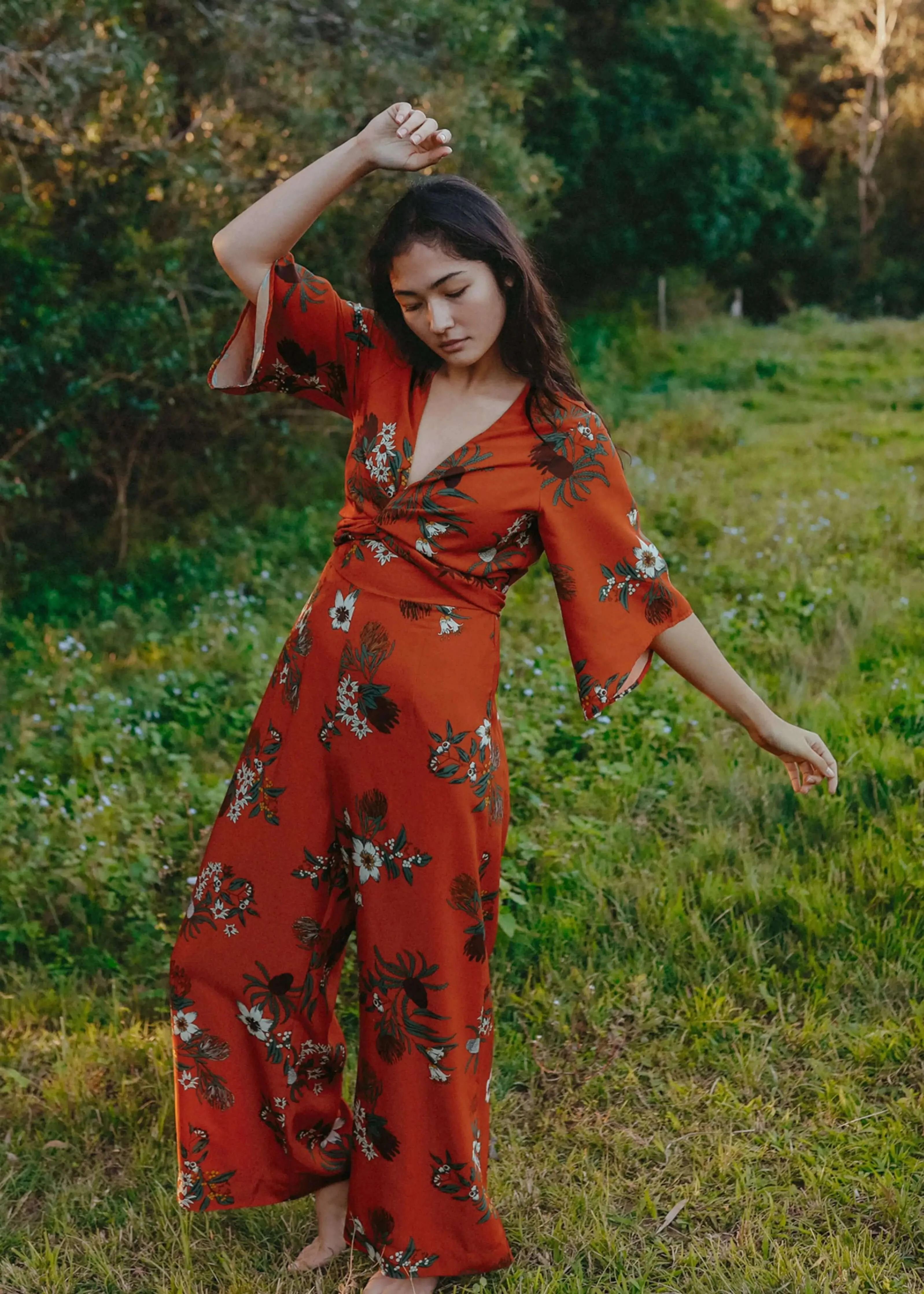 Hideaway Jumpsuit Native Floral  by Tasi Travels