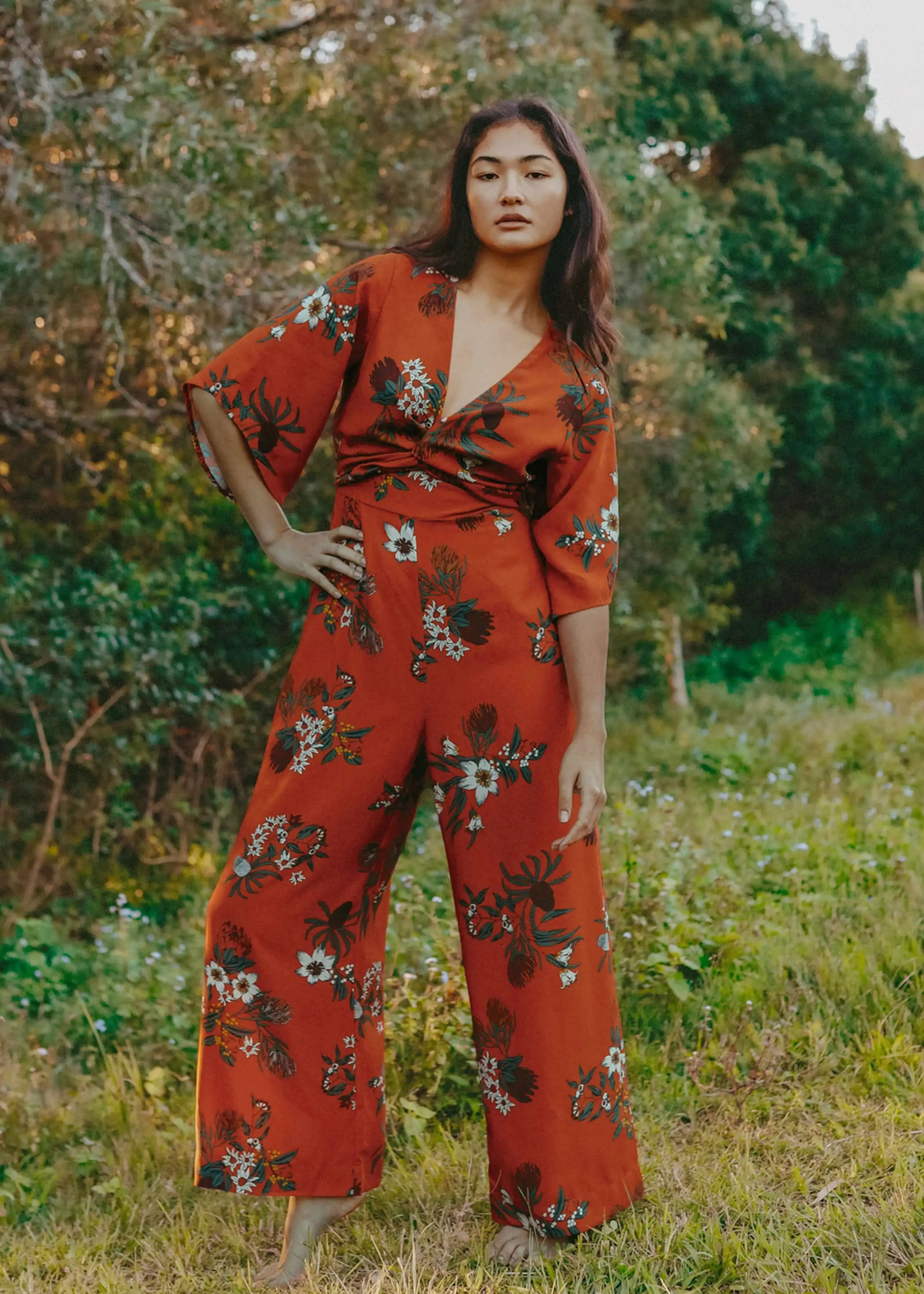 Hideaway Jumpsuit Native Floral  by Tasi Travels