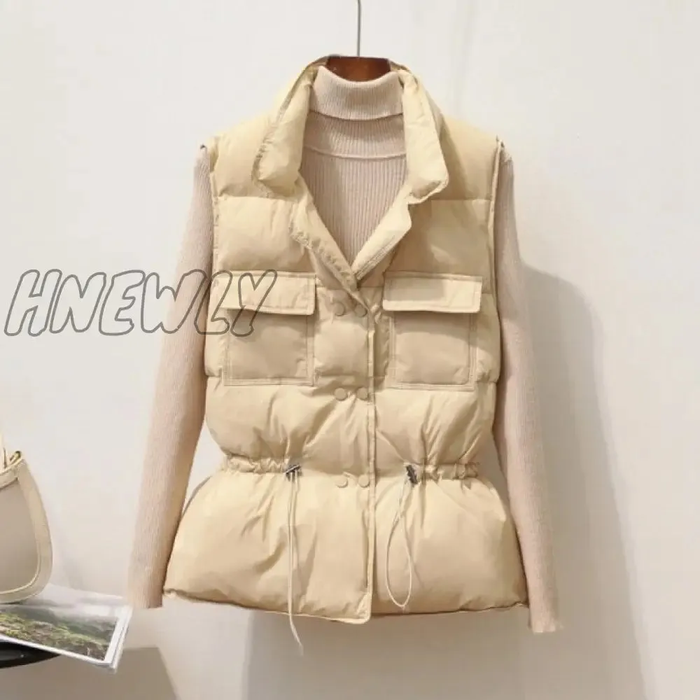 Hnewly New White Duck Down Vest Coat Sleeveless Light Down Vest Women Bodywarm Windproof Lightweight Warm Waistcoat Female