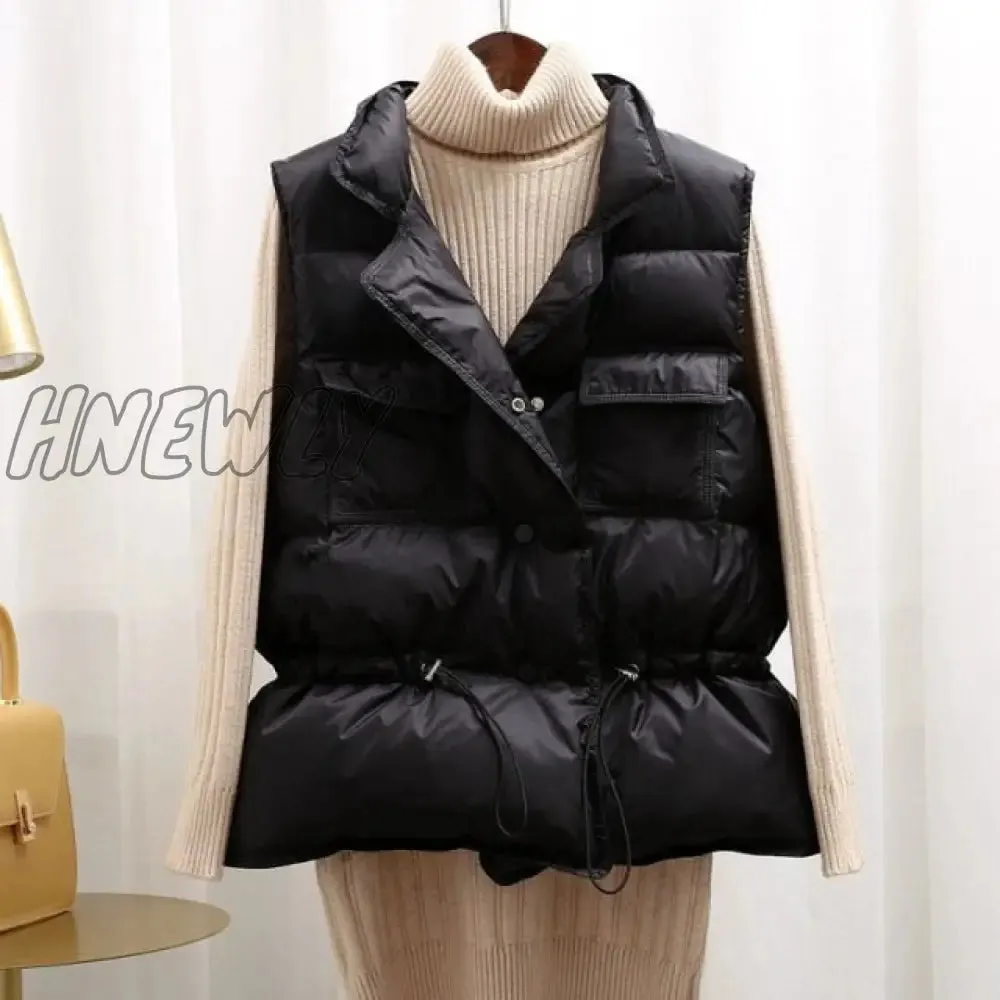 Hnewly New White Duck Down Vest Coat Sleeveless Light Down Vest Women Bodywarm Windproof Lightweight Warm Waistcoat Female