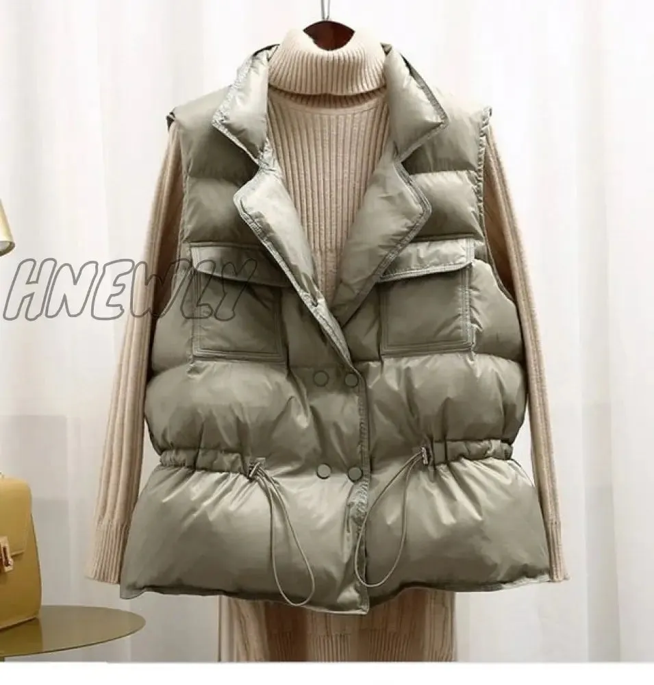 Hnewly New White Duck Down Vest Coat Sleeveless Light Down Vest Women Bodywarm Windproof Lightweight Warm Waistcoat Female