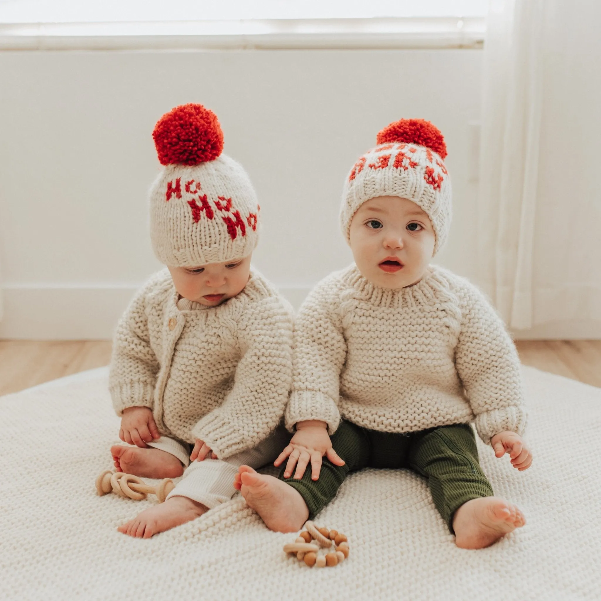 Ho Ho Ho! Hand Knit Beanie Hat