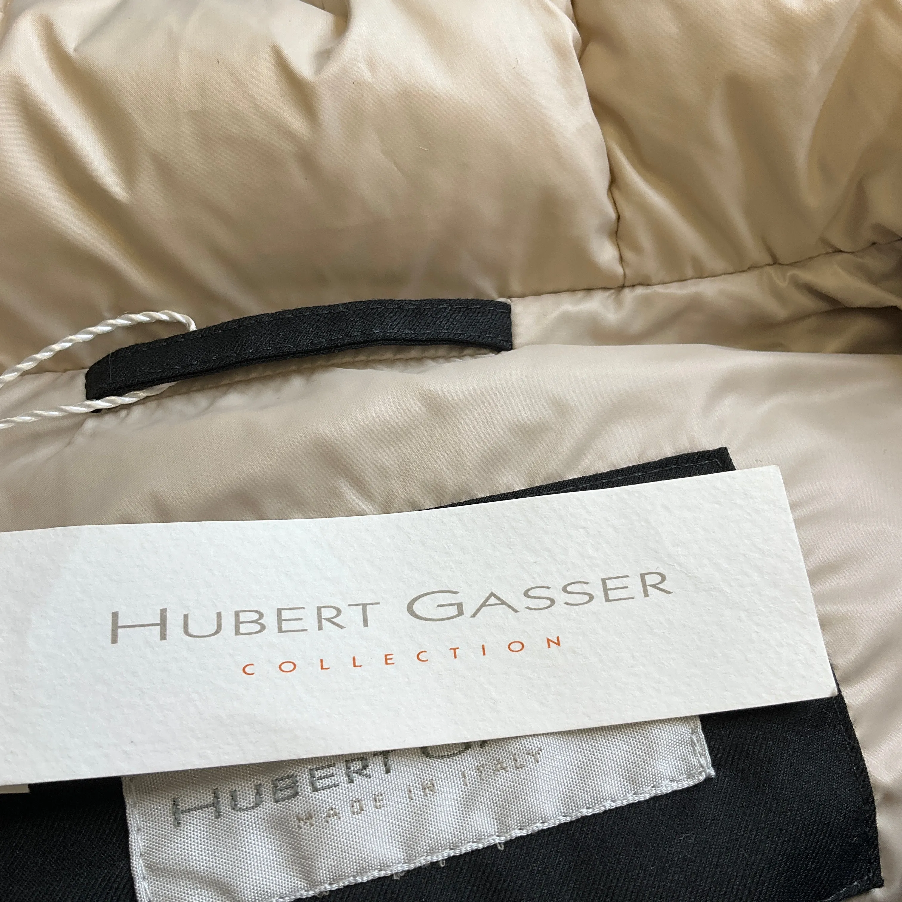 Hubert Gasser Black Hooded Puffer Jacket