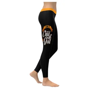 I Am A Child Of God Soft Leggings For Women - Christian Leggings For Women