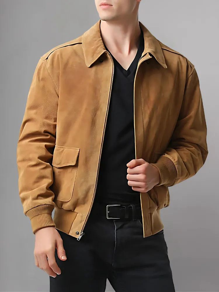 Iconic Reddish Brown A-2 Flight Jacket