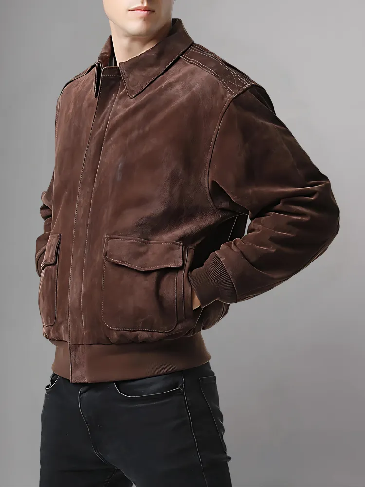 Iconic Reddish Brown A-2 Flight Jacket