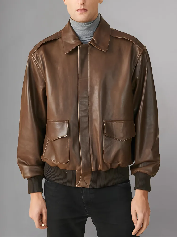 Iconic Reddish Brown A-2 Flight Jacket