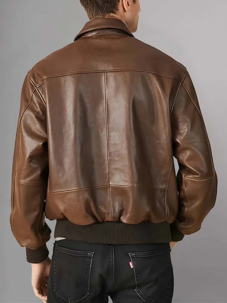 Iconic Reddish Brown A-2 Flight Jacket