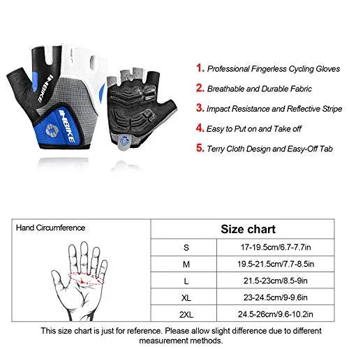 INBIKE Gel Pad Half Finger Cycling Gloves