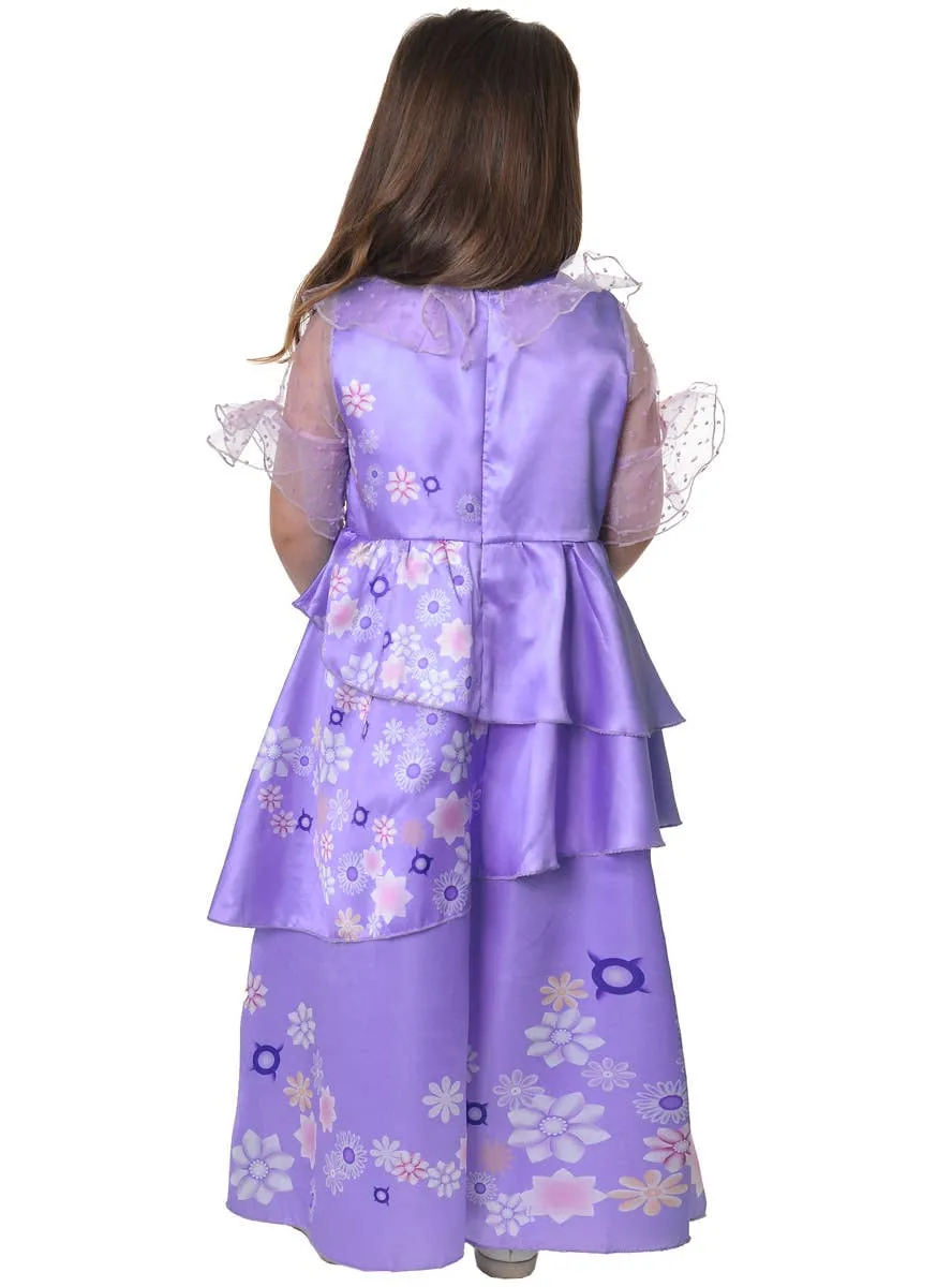 Isabel Girls Deluxe Purple Flower Dress Up Costume