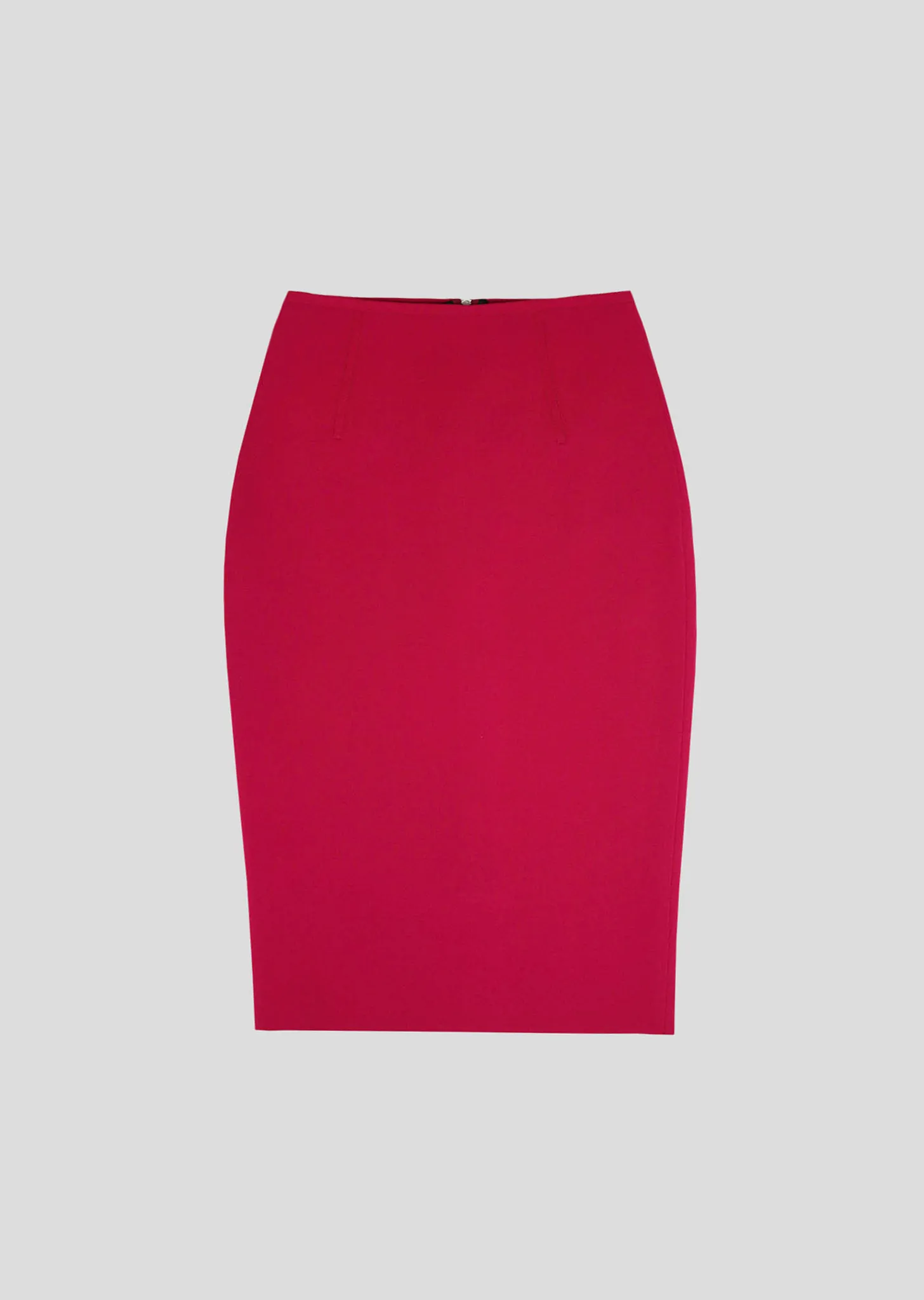 Iva – Milano Knit Pencil Skirt with Feature Silver Zipper