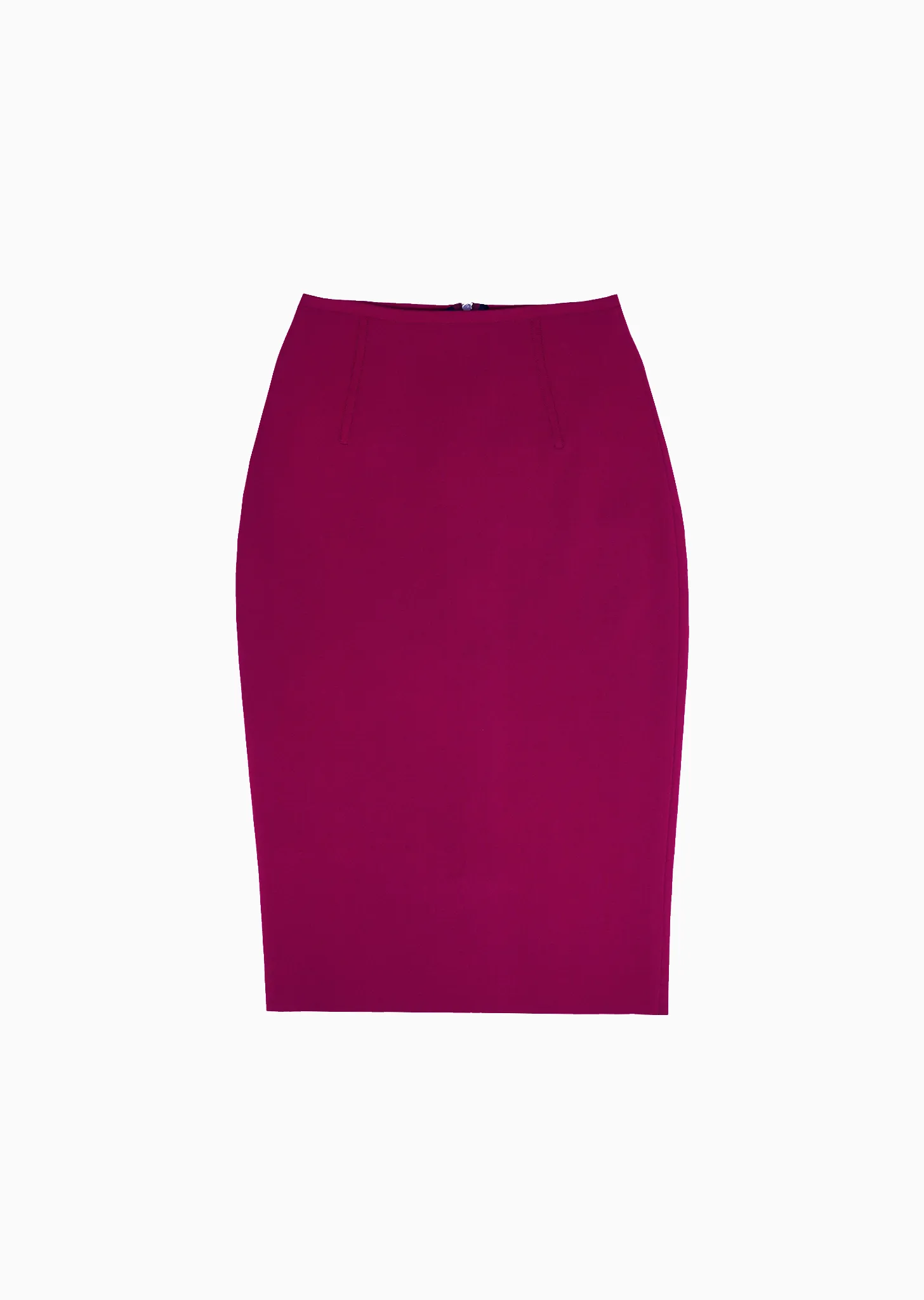 Iva – Milano Knit Pencil Skirt with Feature Silver Zipper