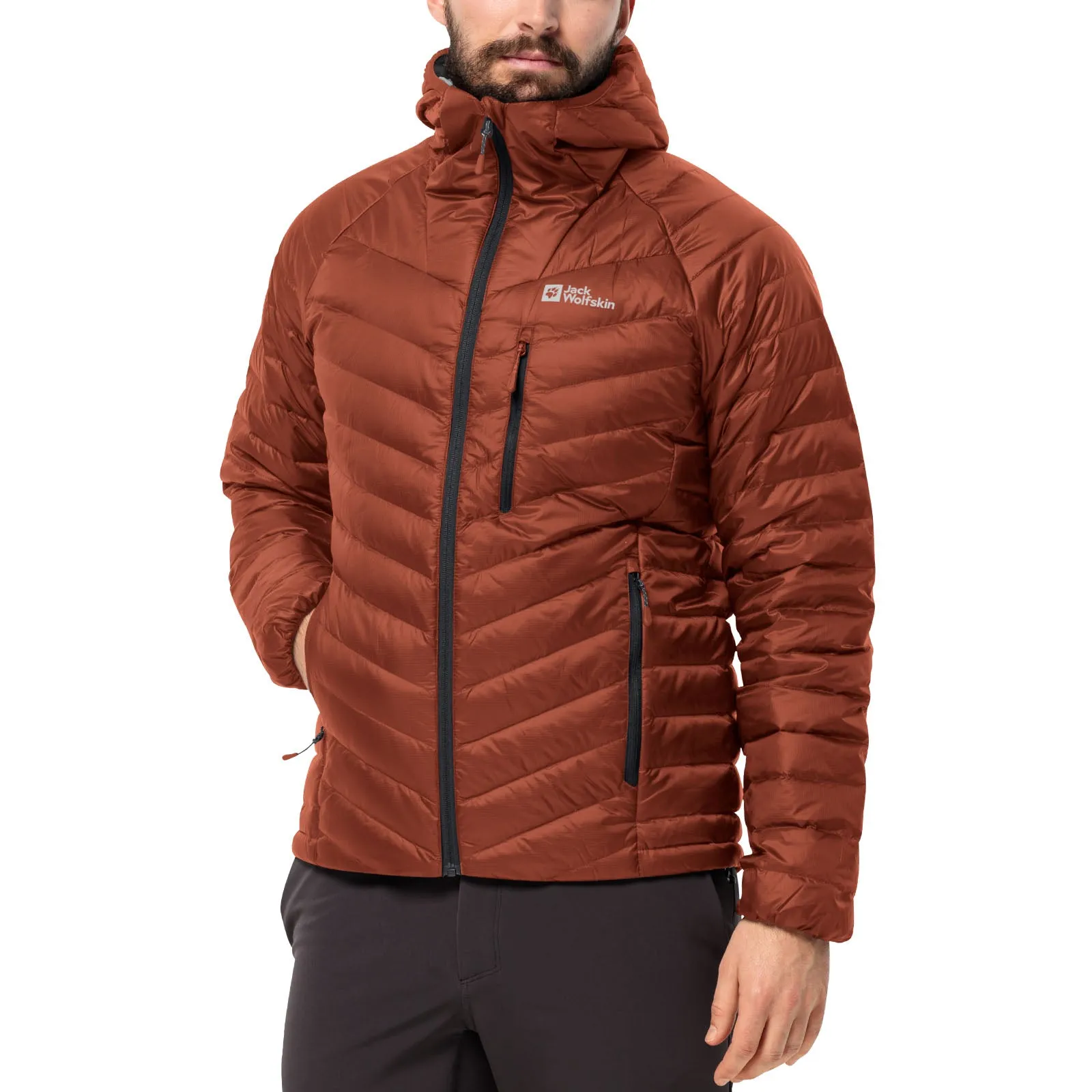 Jack Wolfskin Mens Passamani Down HyperDRY Coat - Carmine