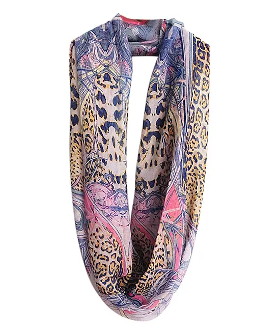 JC015002 Leopard Infinity Scarf