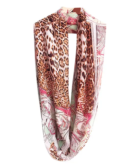 JC015002 Leopard Infinity Scarf