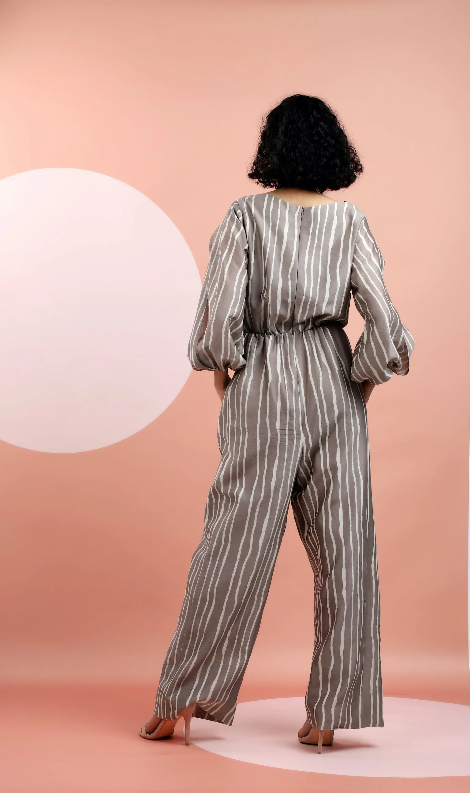 Kashish Bagru printed Striped Jumpsuit