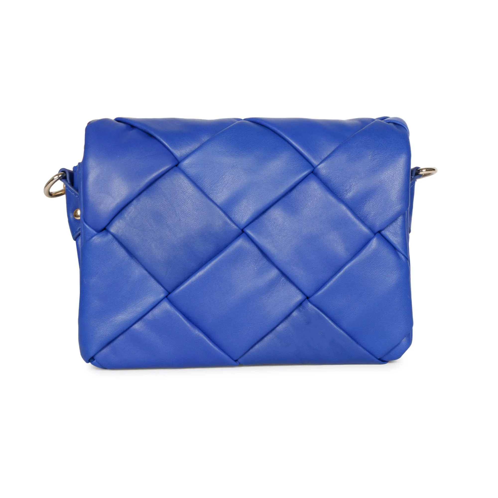 Kate Blue Leather handcrafted Cross Body Sling Bags