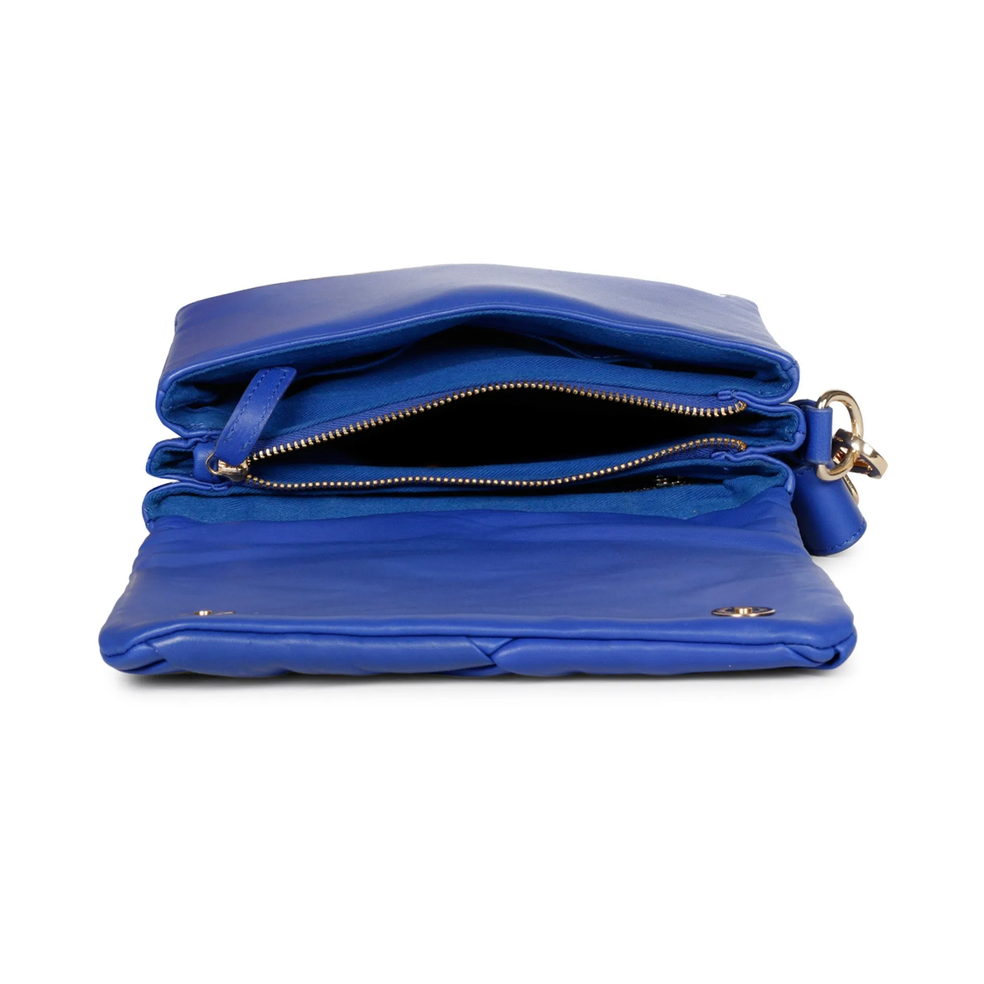 Kate Blue Leather handcrafted Cross Body Sling Bags