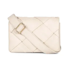 Kate Cream Leather Handcrafted Cross Body Sling Bags