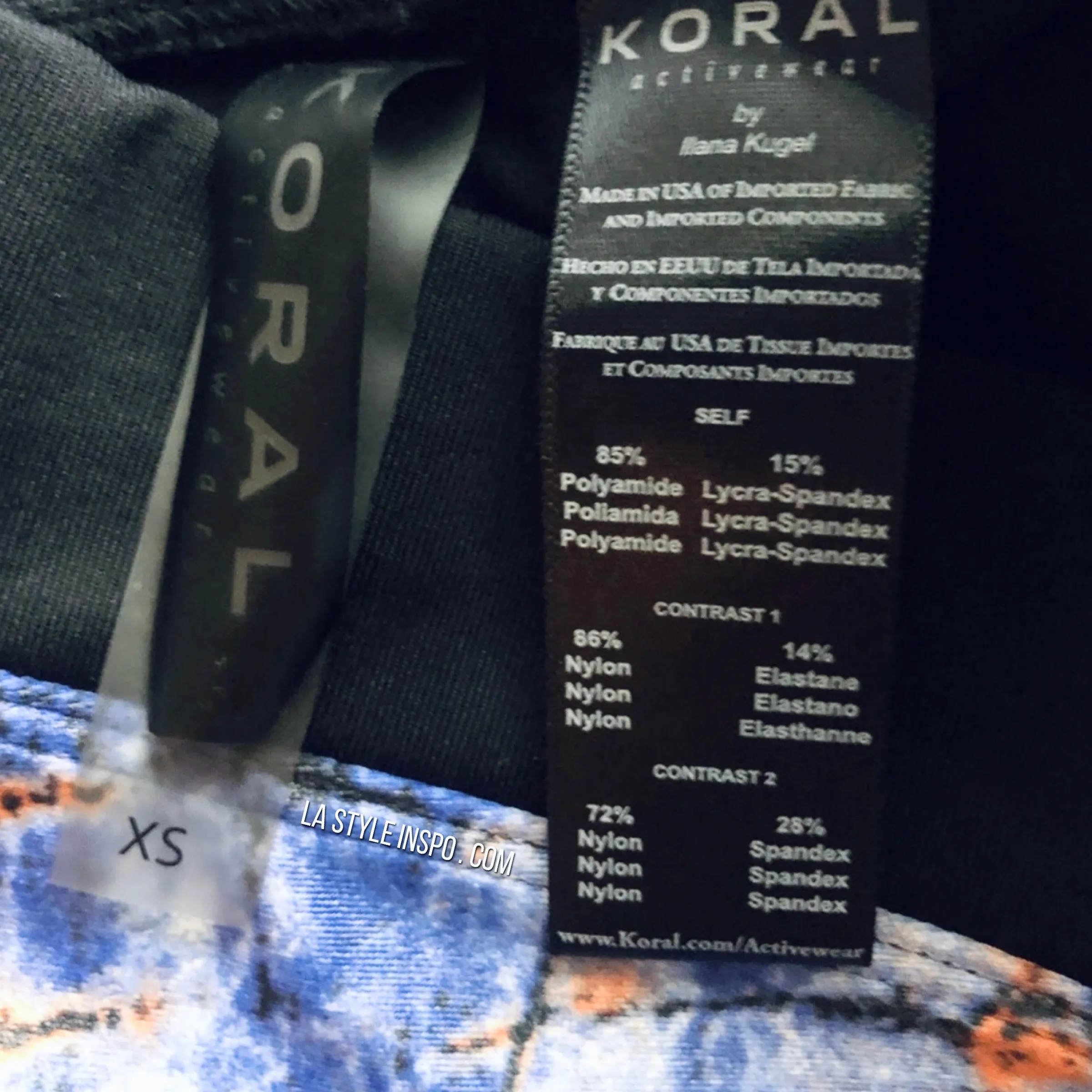 KORAL Frame Legging Snake Mesh in Blue Size XS