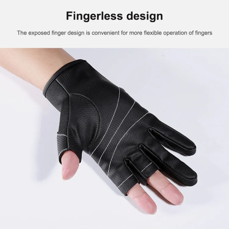 Kyncilor A0062 Outdoor Camping Three-finger Gloves Antiskid Sports Fishing Gloves, Size: M(Black)