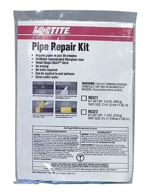 Loctite 96322 Pipe Repair Kits, 12 ft X 4 in White Tape, Epoxy stick, Gloves (1 Kit)