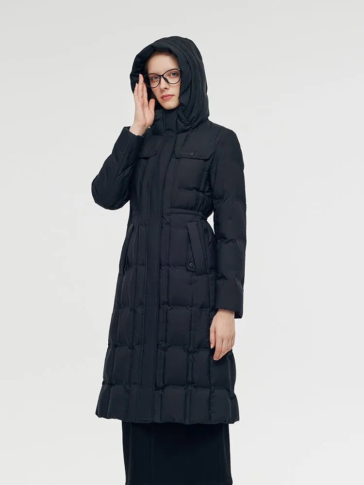 Longline Hooded Goose Down Coat