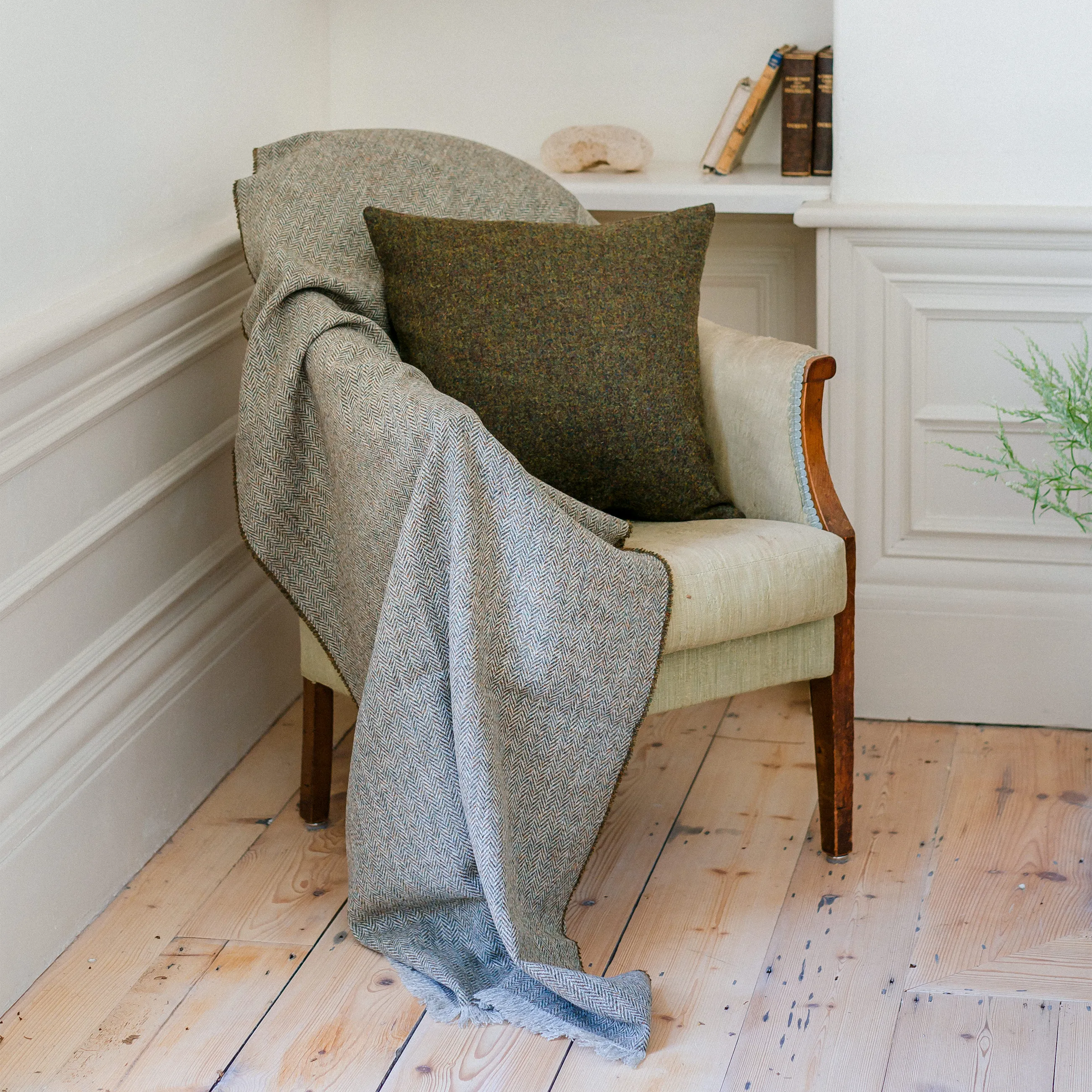 Lovat Herringbone Wrap Blanket