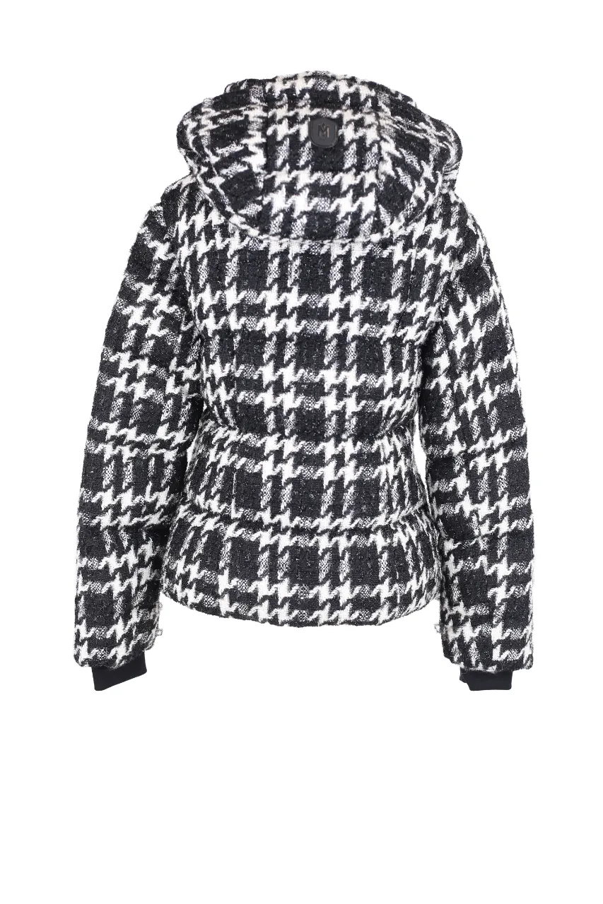 Madalyn Down Filled Hounstooth Wool Puffer Jacket